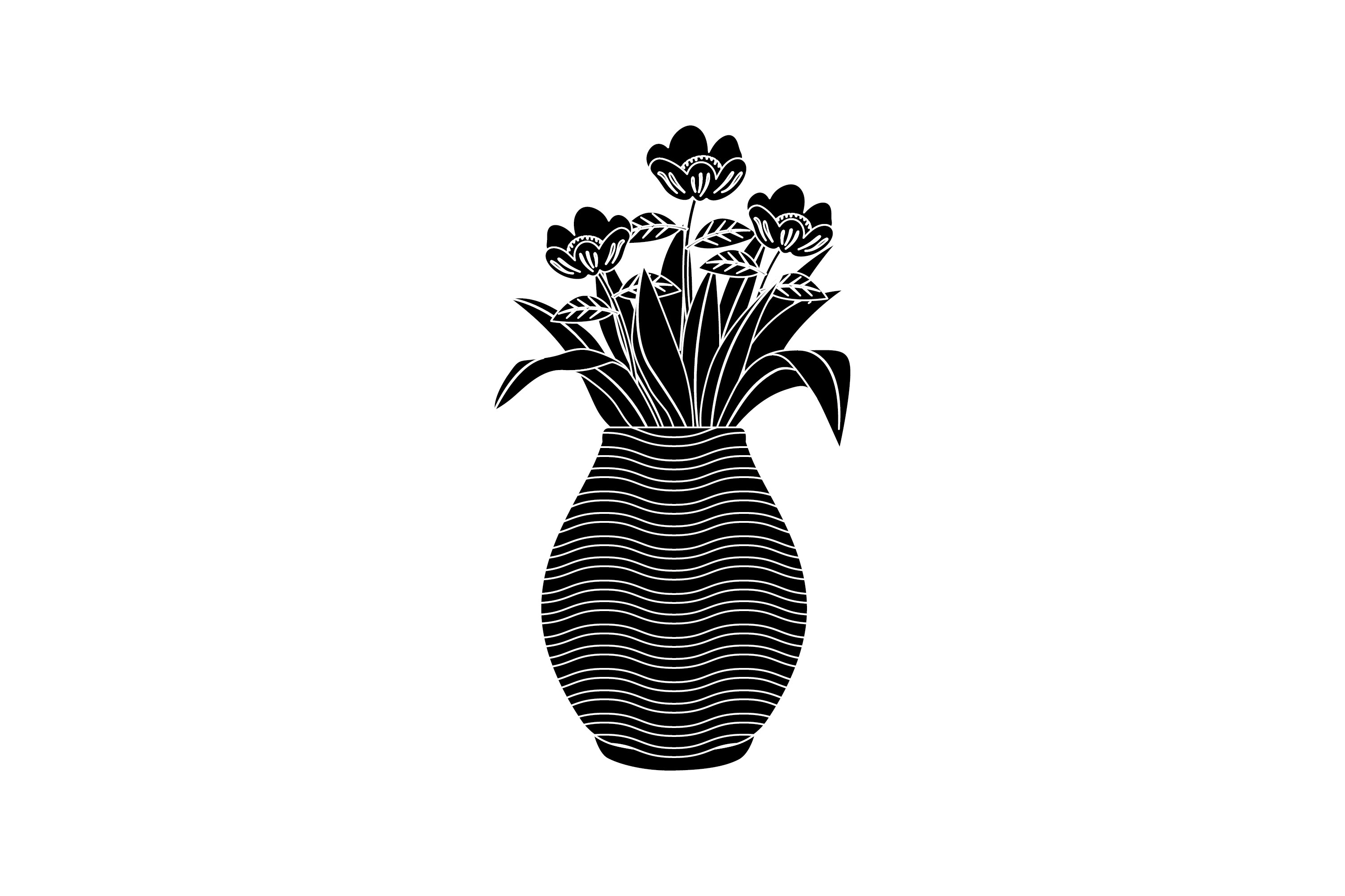 Spring Flowers Vase 9 Solid Icon