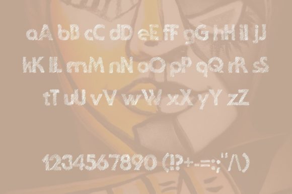 Ghotic Sketch Font PNG with transparent background - Preview 1