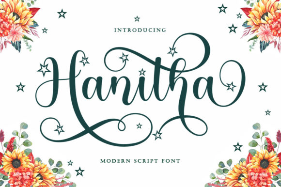 Hanitha Skript-Schriftarten Schriftart Von Stellar Studio