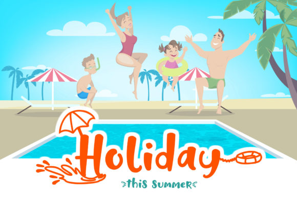 Hello Summer Font PNG with transparent background - Preview 1