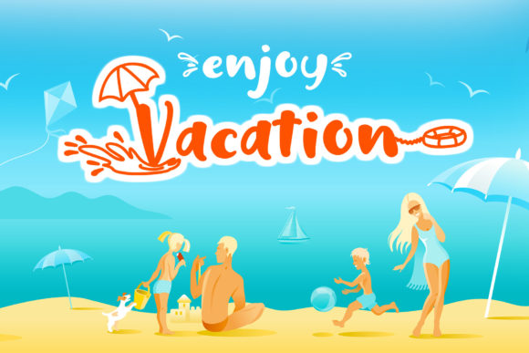 Hello Summer Font PNG with transparent background - Preview 2