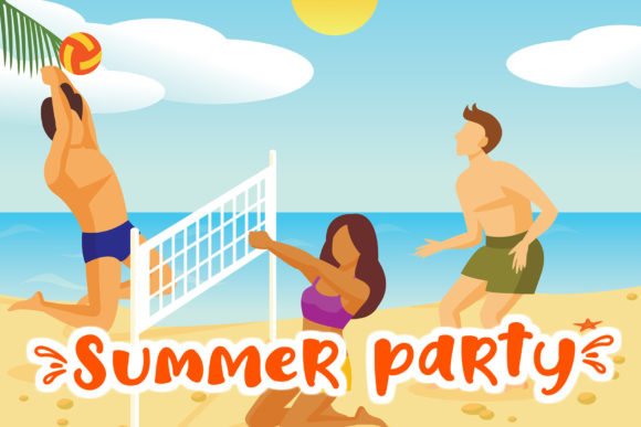 Hello Summer Font PNG with transparent background - Preview 3