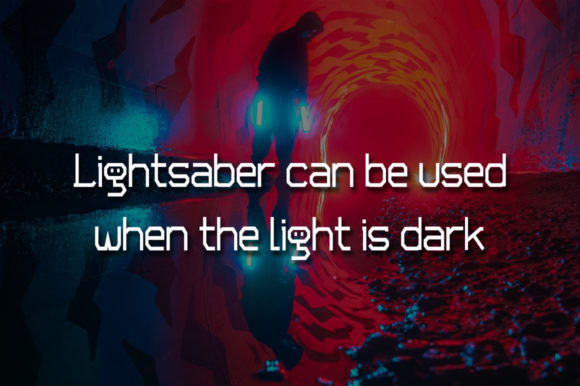 Lightsaber Font PNG with transparent background - Preview 1