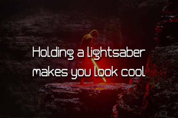 Lightsaber Font PNG with transparent background - Preview 3