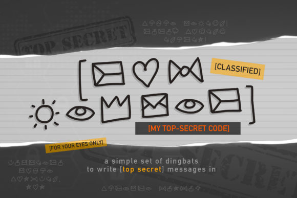 My Top Secret Code Font PNG with transparent background - Preview 1