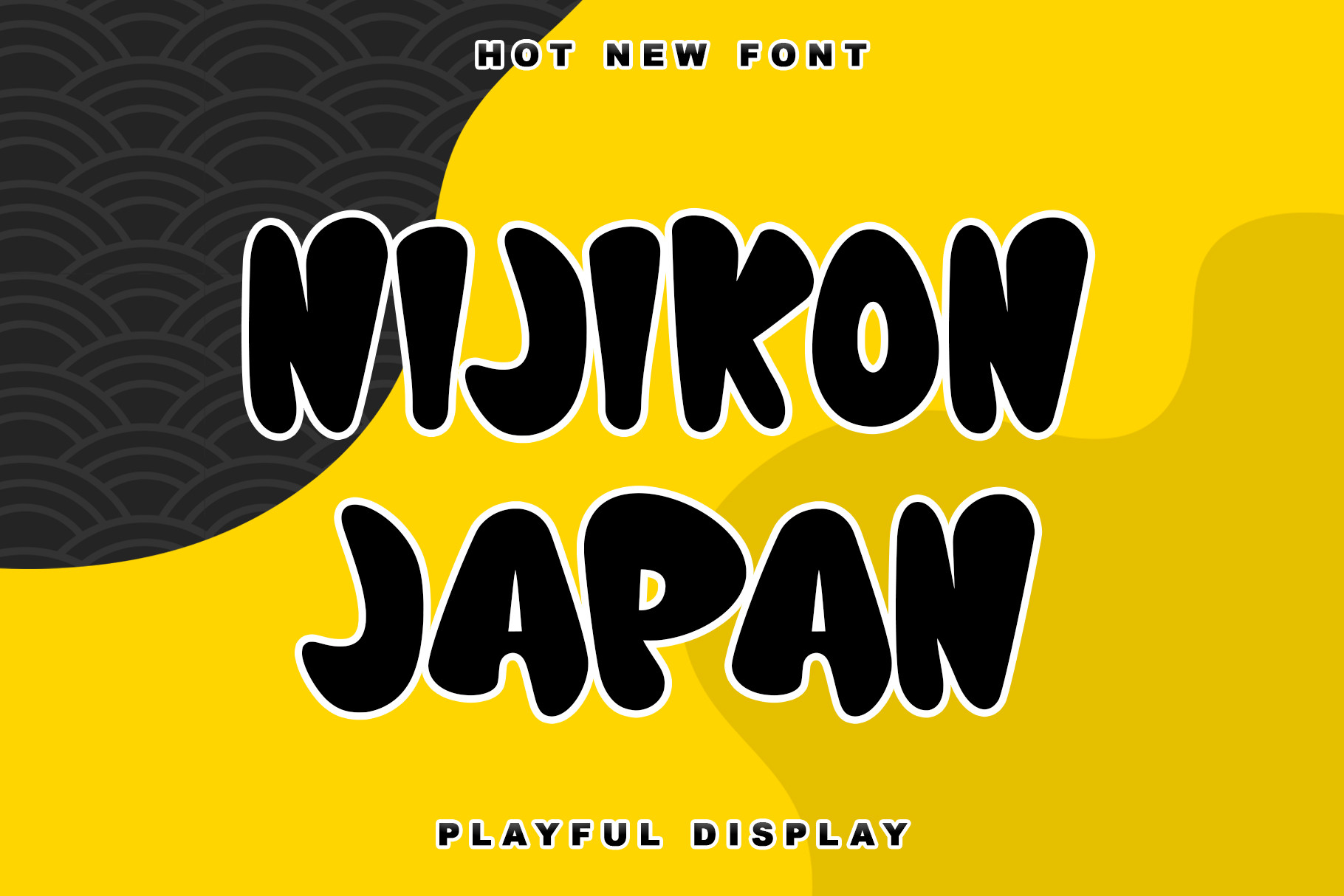 Nijikon Japan preview: cartoon inspired Japanese style font