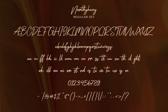 Northyhuny Font font preview - 6