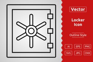 Vector Locker Outline Icon Design Graphic by Muhammad Atiq · Creative ...