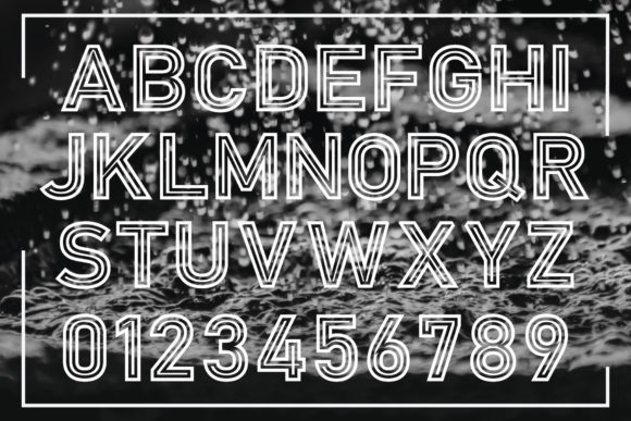 Retro Neon Font PNG with transparent background - Preview 1