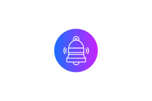 School Icon Bell Simple Circle Gradient Graphic by studiokusemarang ...