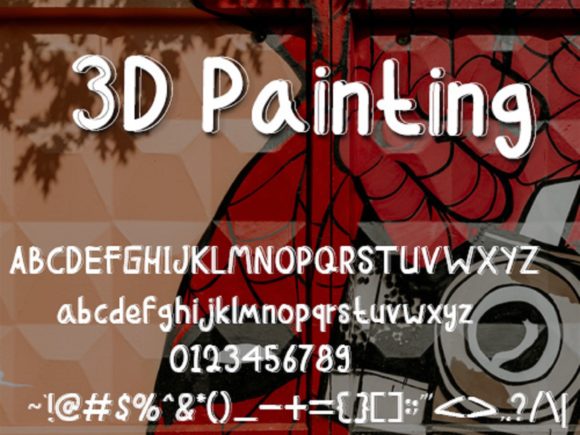 3D Painting Font - Preview 2