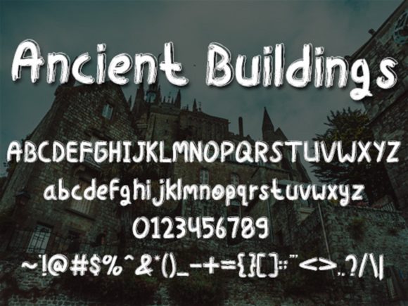 Ancient Buildings Font - Preview 3