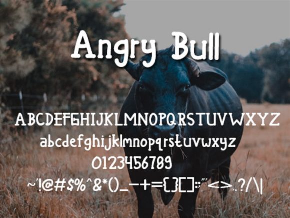 Angry Bull Font - Preview 3