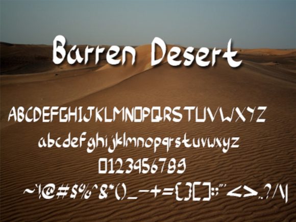 Barren Desert Font - Preview 3