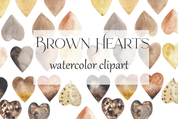 Sublimation Brown Heart Graphic Illustrations By GingerNatyArt