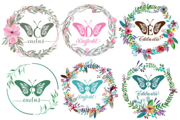 Butterfly Monogram Font - Preview 3