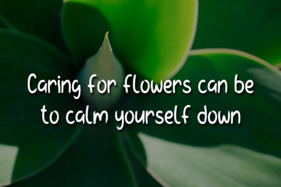 Green Flower Font PNG with transparent background - Preview 1
