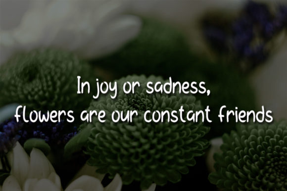 Green Flower Font PNG with transparent background - Preview 2