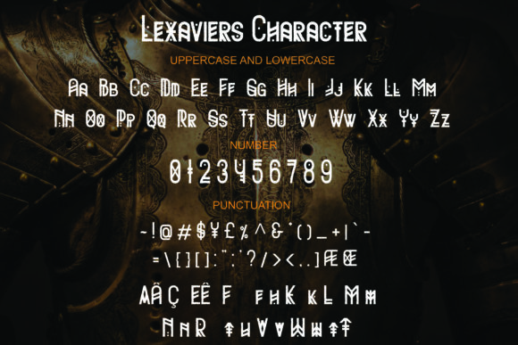 Lexaviers Font PNG with transparent background - Preview 3