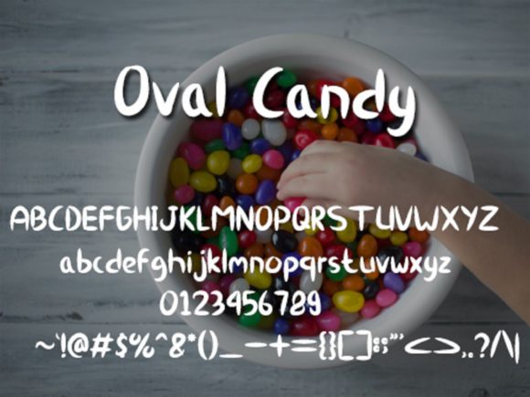 Oval Candy Font PNG with transparent background - Preview 3