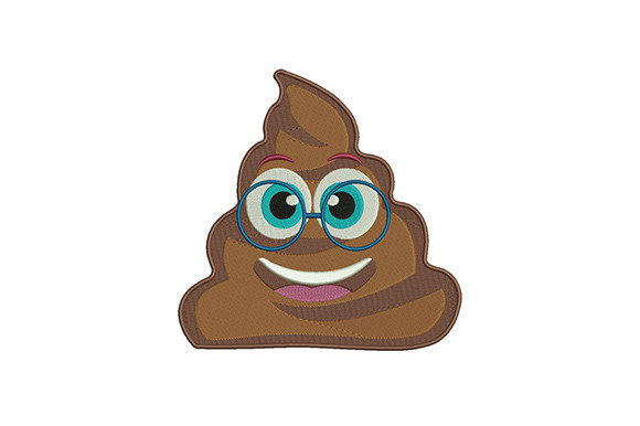 Poo Smiling Nerd Emoji