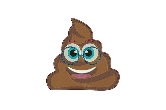 Poo Smiling Nerd Emoji