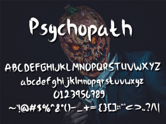 Psychopath Font PNG with transparent background - Preview 3