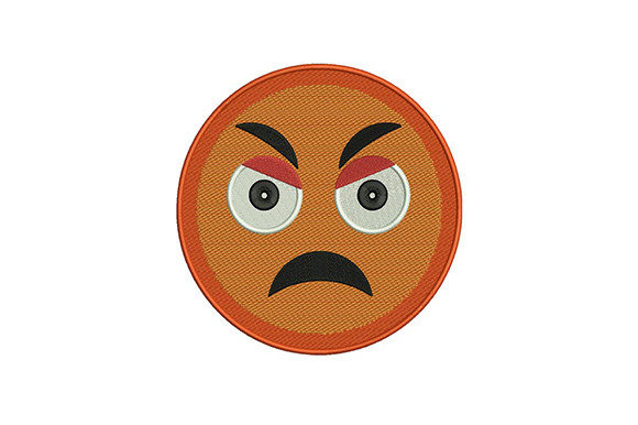 Red Pouting Face Emoji