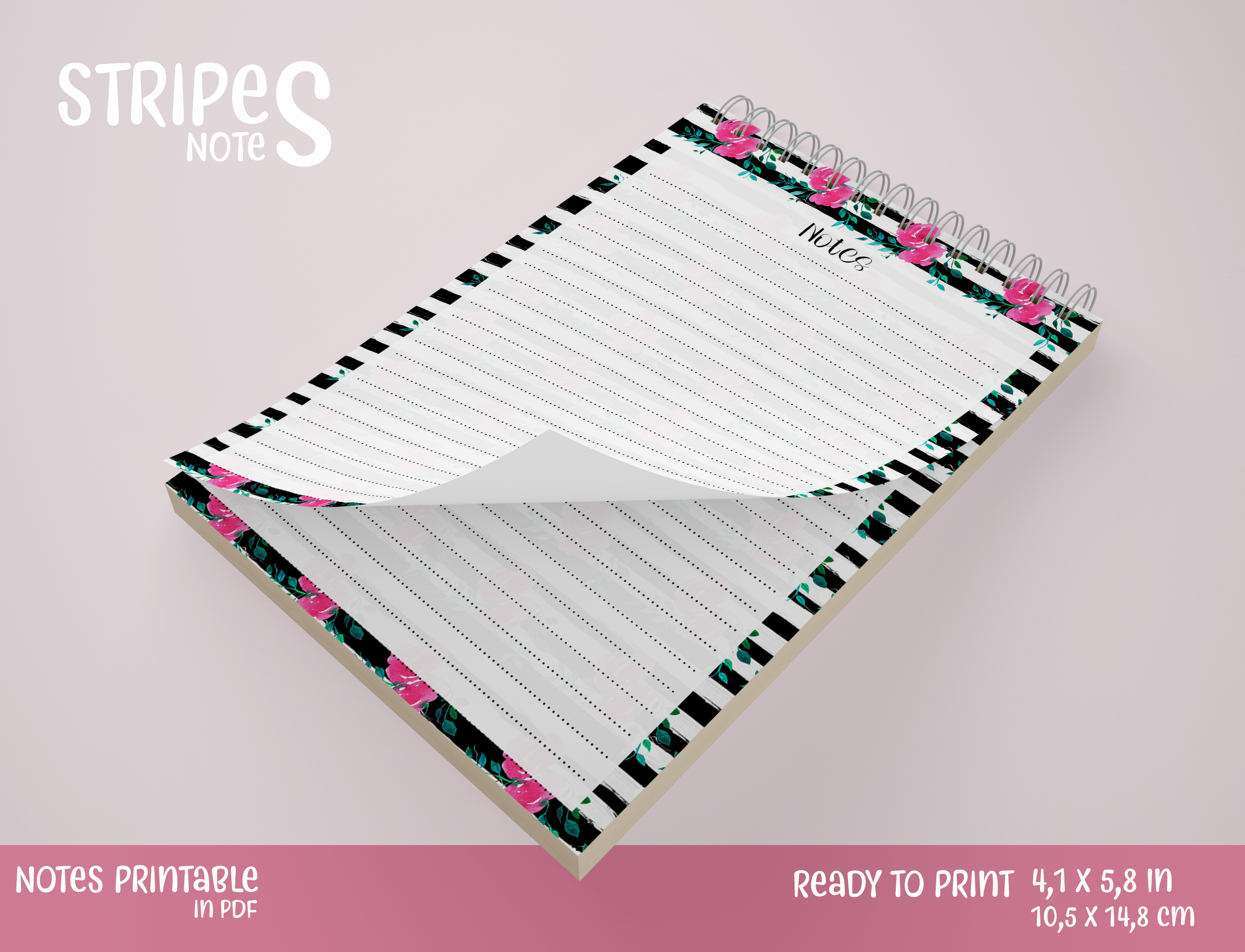 Notepad Prinable Notepad Paper Printable 8 Graphic by StardDesign · Creative Fabrica