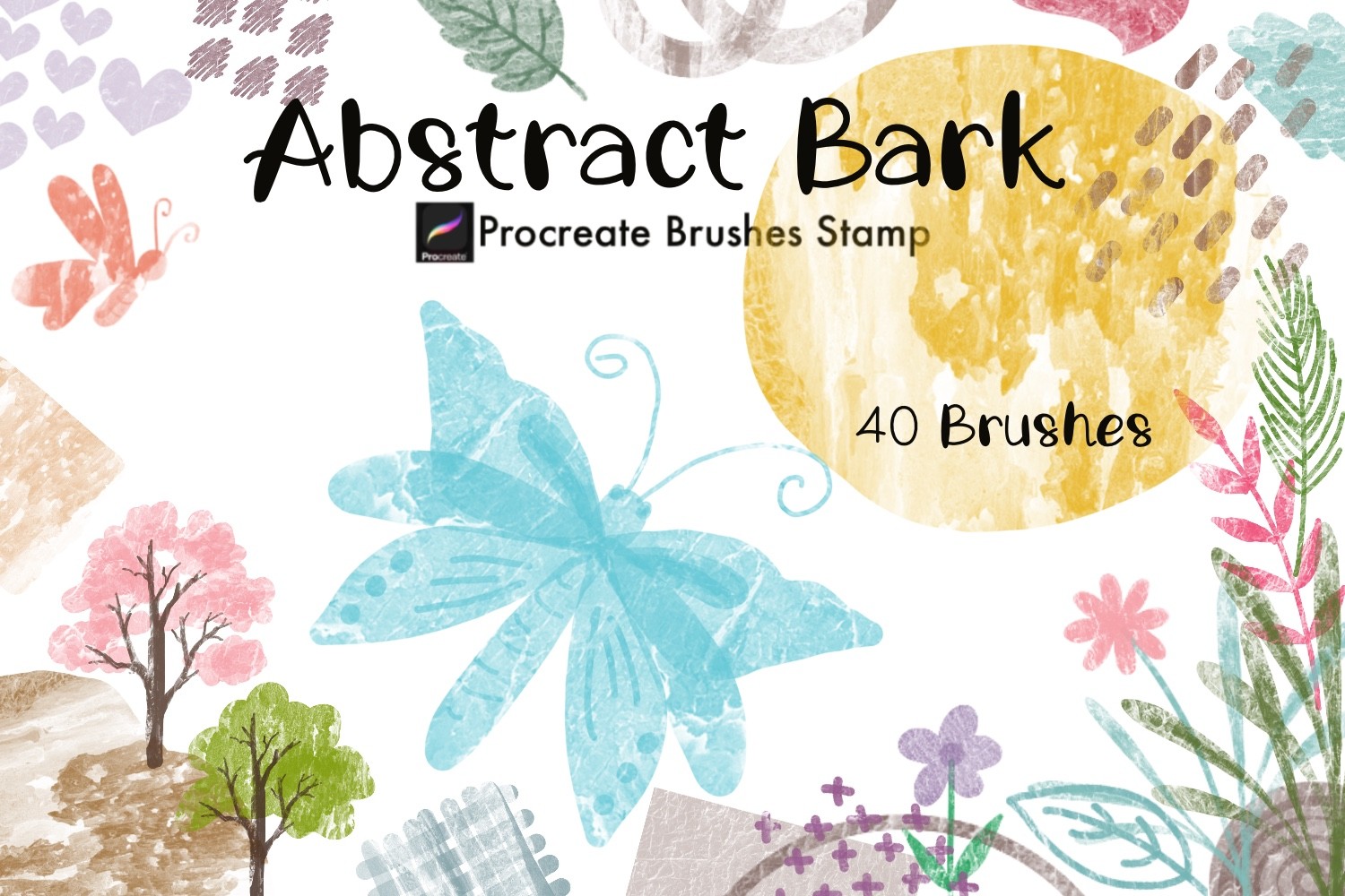 Abstract Bark Procreate Brushes Stamp