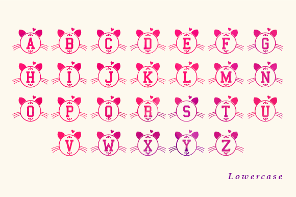 Face Cat Monogram Font - Preview 4