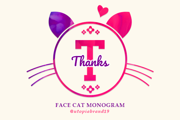 Face Cat Monogram Font - Preview 5