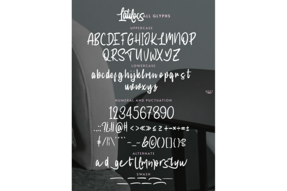Latilocs Font PNG with transparent background - Preview 4