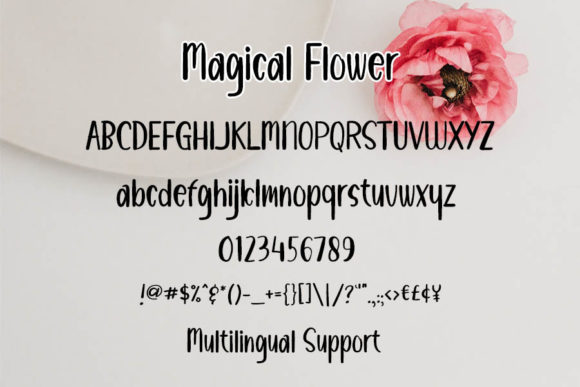 Magical Flower Font PNG with transparent background - Preview 3