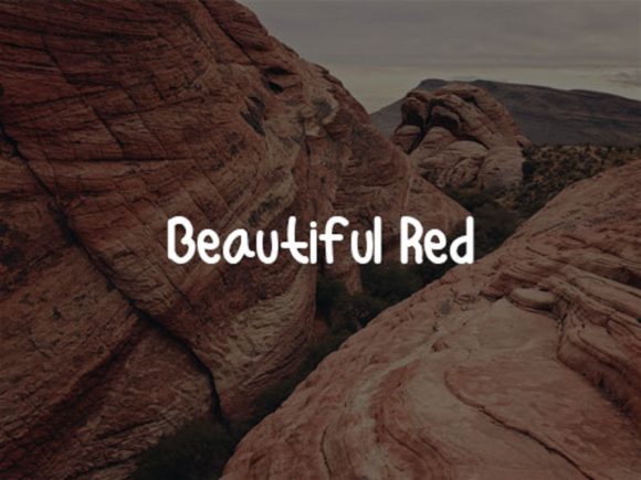 Red Stone Font PNG with transparent background - Preview 4