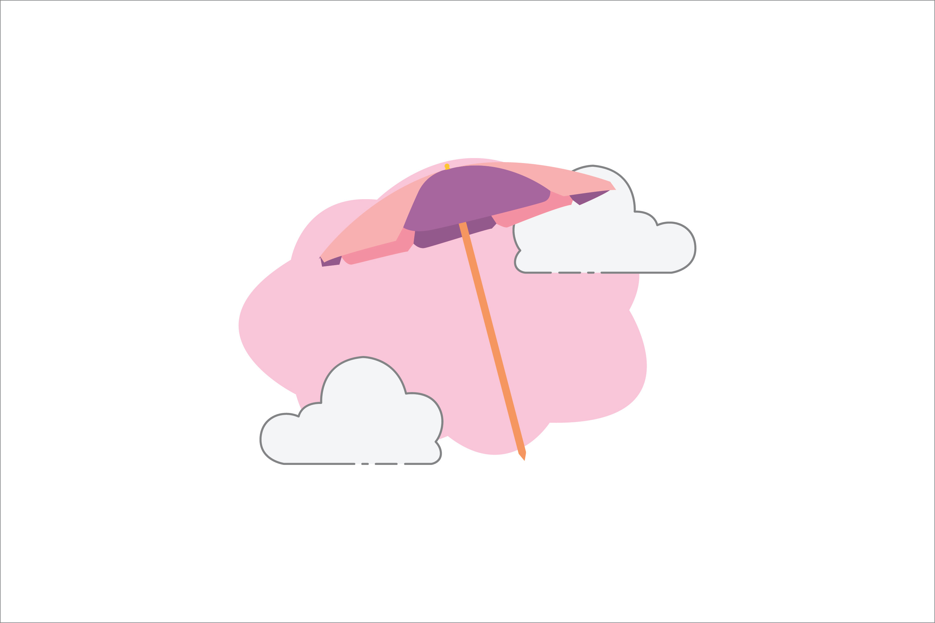 Beach Umbrella 5 Cloud Icon Graphic by goodmantisid · Creative Fabrica