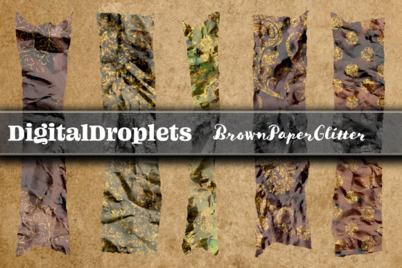 Brown Paper Glitter | 180 Washi Tapes