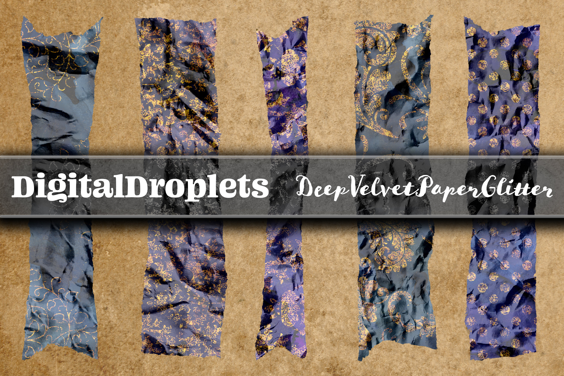 Deep Velvet Glitter | 180 Washi Tapes