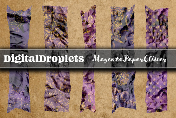 Magenta Paper Glitter | 180 Washi Tapes