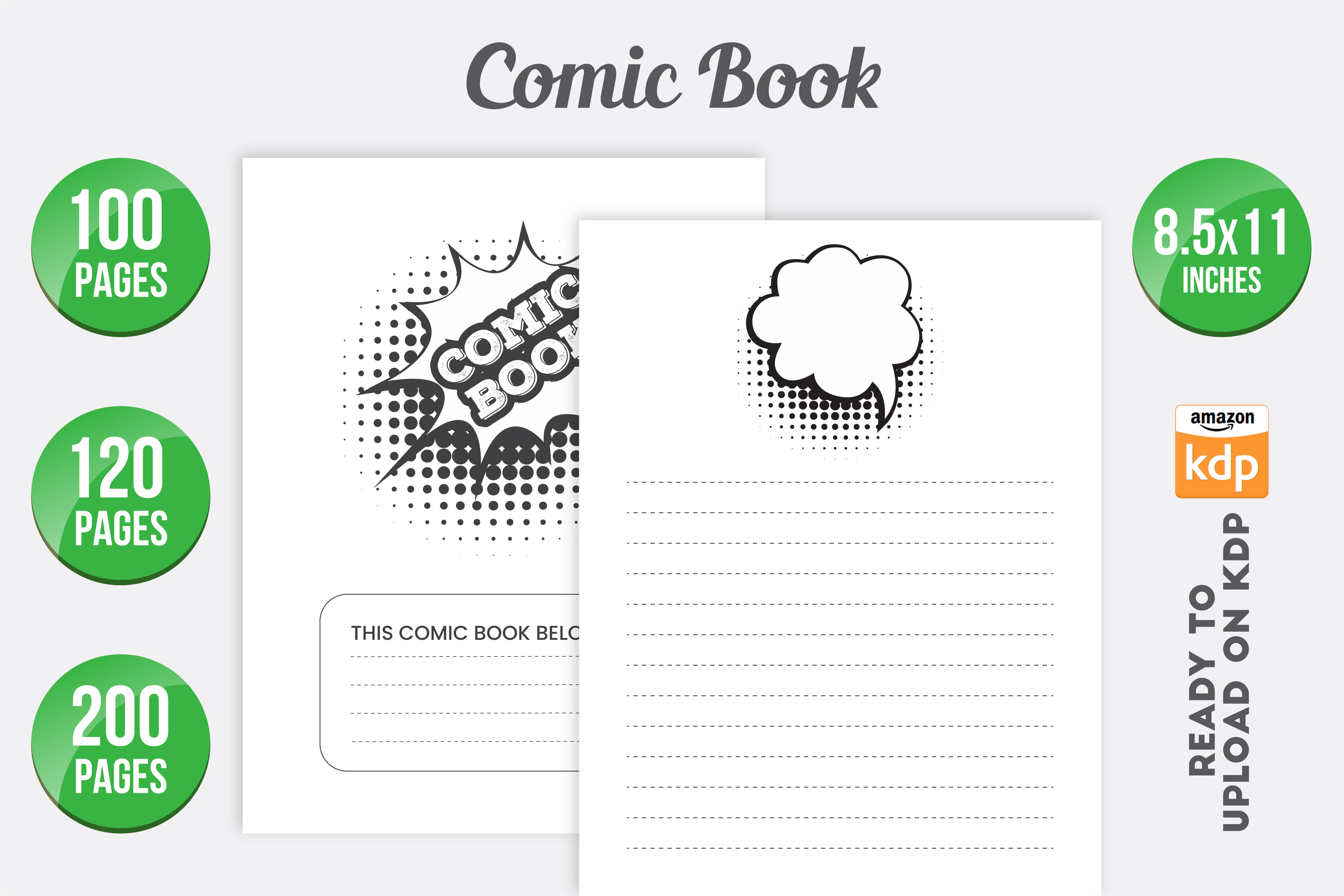 Blank Comic Book KDP Interior Daily Graphic by BEST KDP · Creative Fabrica