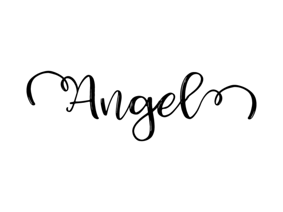 Angel Lettering Graphic by DUDLEY LAWRENCE · Creative Fabrica