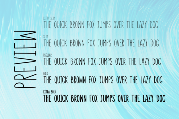 Aqualine Font PNG with transparent background - Preview 1