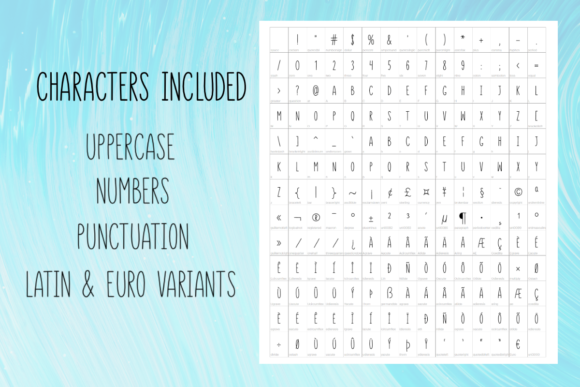 Aqualine Font PNG with transparent background - Preview 4