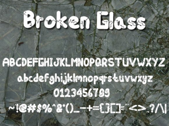 Broken Glass Font - Preview 3