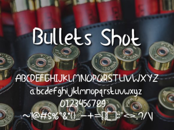 Bullets Shot Font - Preview 4