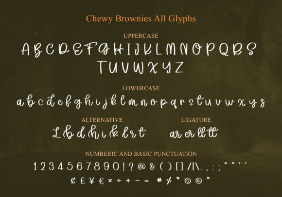 Chewy Brownies Font PNG with transparent background - Preview 1