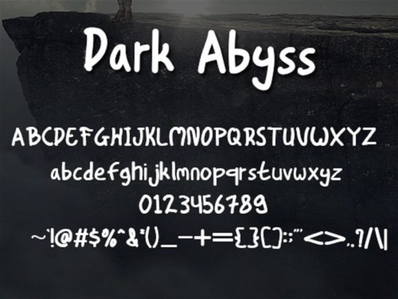 Dark Abyss Font PNG with transparent background - Preview 4
