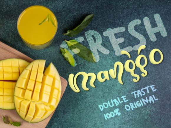 Fruit Squirting Font - Preview 1