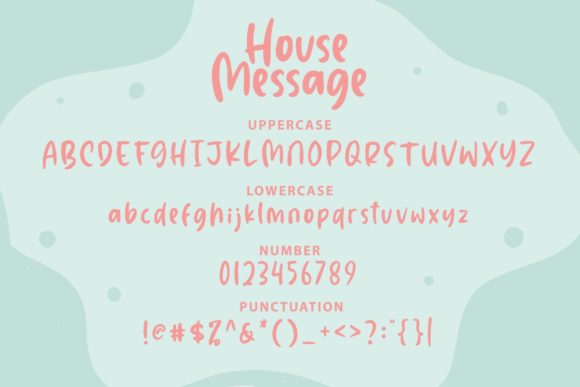 House Message Font PNG with transparent background - Preview 2