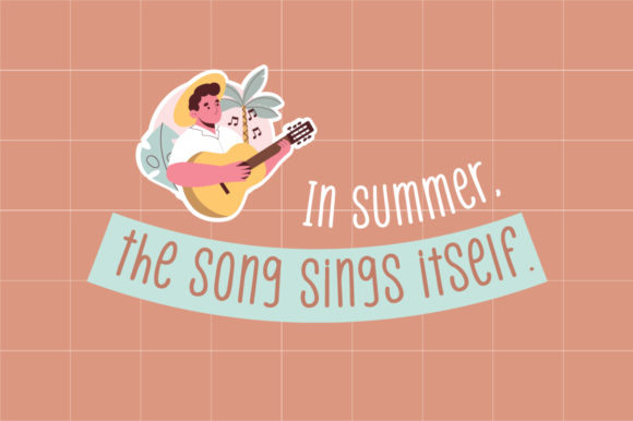 Pana Summer Font PNG with transparent background - Preview 1